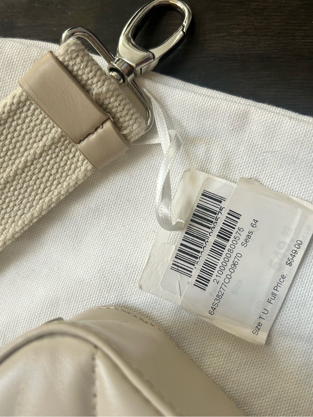 Peserico Cream Quilted Leather Crossbody Bag - Picture 4 of 6
